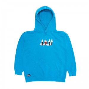 AZURE Blue Ripndip I Heart U Hoodie | USAJJ2413