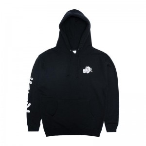 Black Ripndip Dark Twisted Hoodie | USAMA2456