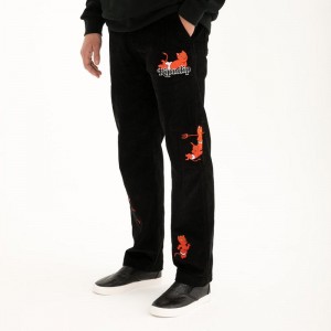 Black Ripndip Devil Baby Corduroy Pants | USAEX2609