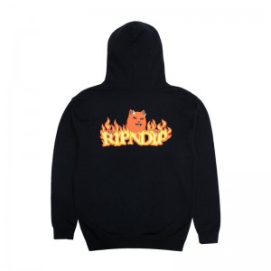 Black Ripndip Devils Work Hoodie | USAGL2441