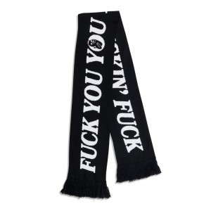 Black Ripndip Fuckin Fuck Knit Scarf Accessories | USADN2246