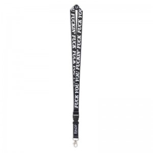 Black Ripndip Fuckin Fuck Lanyard Accessories | USAIS2241