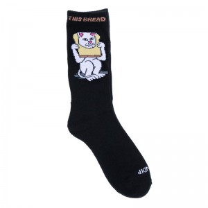 Black Ripndip Gluten Free Socks | USAGL2337