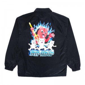 Black Ripndip Hades Coach Jackets | USABC2510