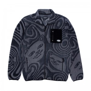 Black Ripndip Hypnotic Polar Fleece Jackets | USATV2503