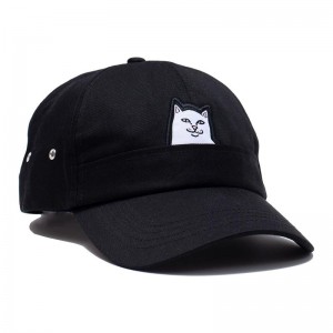 Black Ripndip Lord Nermal 6 Panel Pocket Hats | USACE2945