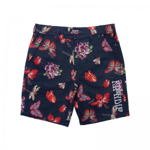 Black Ripndip Monarch Butterfly Shorts | USAKI2807