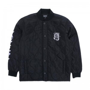 Black Ripndip Mystic Jerm Quilted Bomber Jackets | USAFM2520