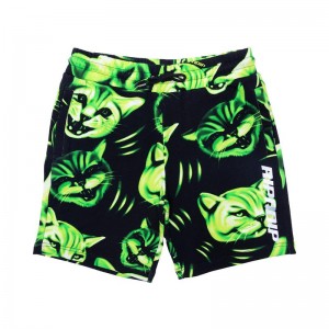 Black Ripndip Neon Cat Sweat Shorts | USAMA2799