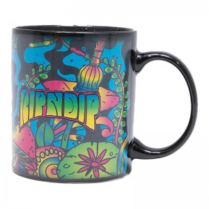 Black Ripndip Psychedelic Heat Changing Mug Accessories | USATV2212