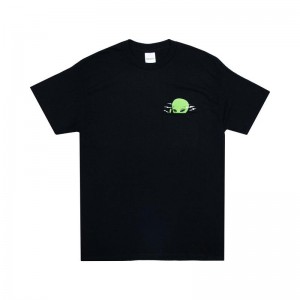 Black Ripndip Smoking Alien Pocket Shirts | USAHK2667