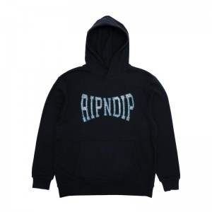 Black Ripndip Summer Revenge Rhinestone Hoodie | USADN2443