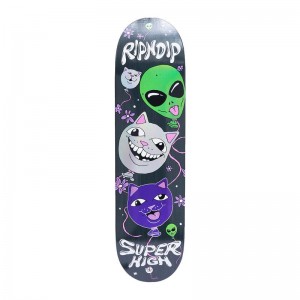 Black Ripndip Super High Skateboard | USAUT2292