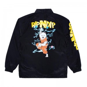 Black Ripndip Super Sanerm Coach Jackets | USAPQ2498