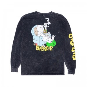 Black Wash Ripndip 2 Moods Long Sleeve | USATV2555