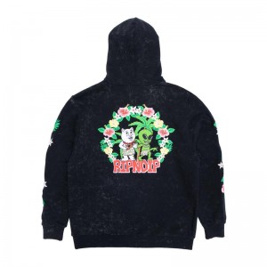 Black Wash Ripndip Aloha Nerm Hoodie | USAXF2461