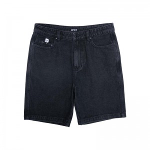 Black Wash Ripndip La Brea Denim Shorts | USAPQ2842