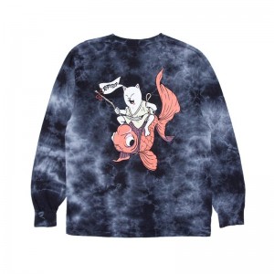 Black Wash Ripndip Master Nermal San Long Sleeve | USAUT2553