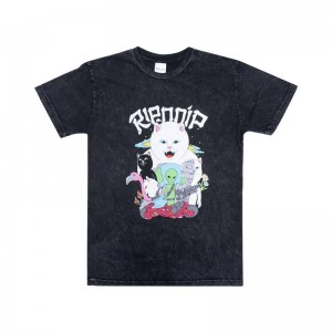 Black Wash Ripndip Runaway Shirts | USAVD2731