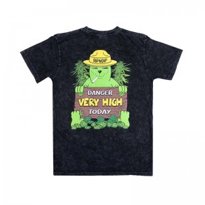 Black Wash Ripndip Smokey Alien Bear Shirts | USASO2671