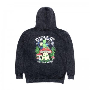 Black Wash Ripndip We Out Here Smoking Hoodie | USACE2434