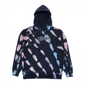 Black / Coral / Purple Ripndip Blaze Hoodie | USAZG2462