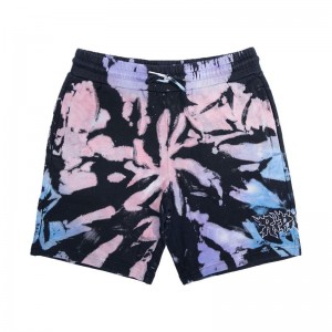 Black / Coral / Purple Ripndip Blaze Sweat Shorts | USABC2827