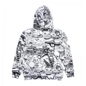 Black / White Ripndip Dark Twisted Fantasy Hoodie | USAFM2468