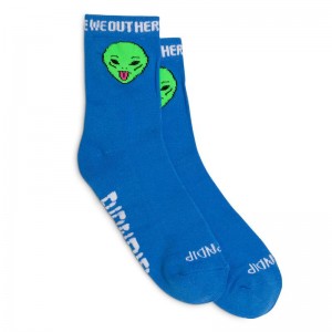 Blue Ripndip We Out Here Mid Socks | USAXF2357