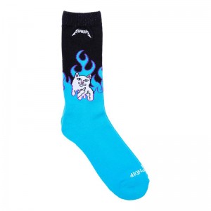 Blue Ripndip Welcome To Heck Socks | USAEX2323