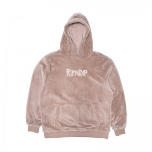 Brown Ripndip Bradbury Sherpa Hoodie | USAVD2407