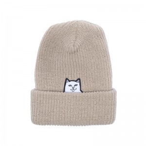 Cream Ripndip Lord Nermal Beanie | USACE2900