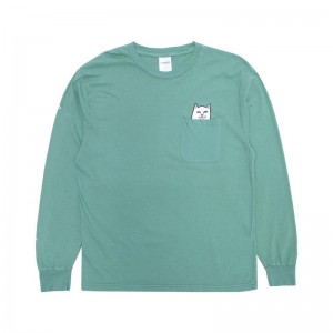 Deep Green Ripndip Lord Nermal Long Sleeve | USAEX2557