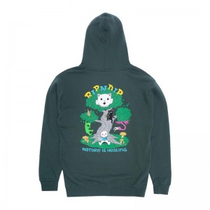 Green Ripndip Adventure Club Hoodie | USAQZ2455