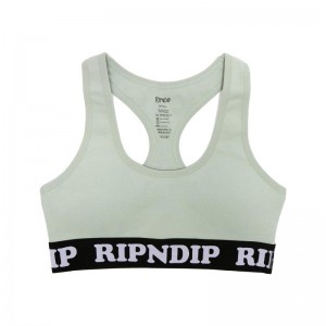 Green Ripndip Peeking Nermal Sports Bra | USANB2897