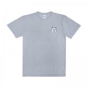 Grey Ripndip Lord Nermal Pocket Shirts | USANB2640