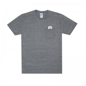 Grey Ripndip Lord Nermal Pocket Shirts | USAUT2721