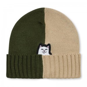 Grey Ripndip Lord Nermal Split Beanie | USAAP2912