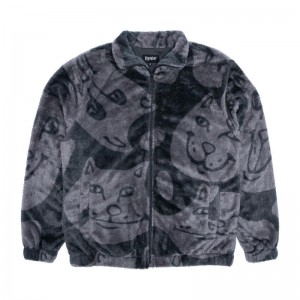 Grey Ripndip Many Faces Sherpa Jackets | USAIS2526