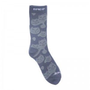 Grey Ripndip Many Faces Socks | USAPQ2342