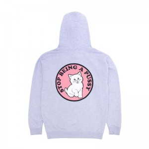 Grey Ripndip Stop Being a Pussy Hoodie | USAOR2447