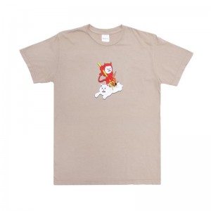 Khaki Ripndip Branded Shirts | USAUT2650