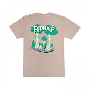 Khaki Ripndip Strange Forest Shirts | USAUT2747