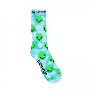 Light Green Ripndip We Out Here Socks | USAHK2336