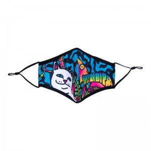 Multicolor Ripndip Psychedelic Face Mask Accessories | USAGL2040