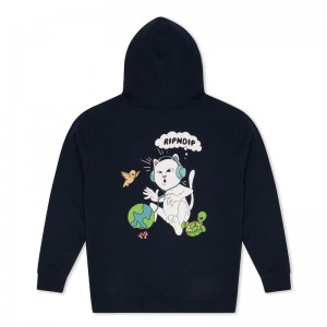 Navy Ripndip I Like Turtles Hoodie | USAQZ2481