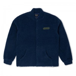 Navy Ripndip Love N Dip Sherpa Jackets | USAMA2534