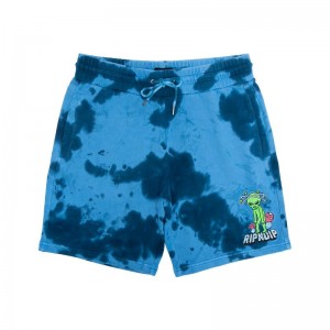 Navy Wash Ripndip Space Gang Sweat Shorts | USAFM2838