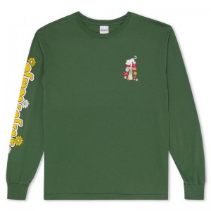 Olive Ripndip Caterpillar Garden Long Sleeve | USAEX2583