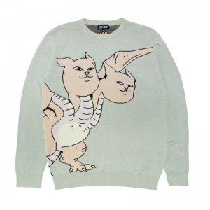 Olive Ripndip Gidora Knit Sweaters | USAFM2856